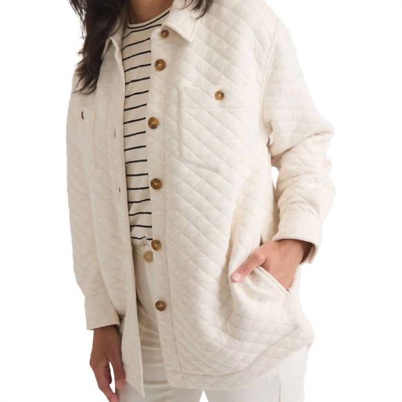 NEW MARINE LAYER corbet shirt jacket in oatmeal - Picture 3 of 4